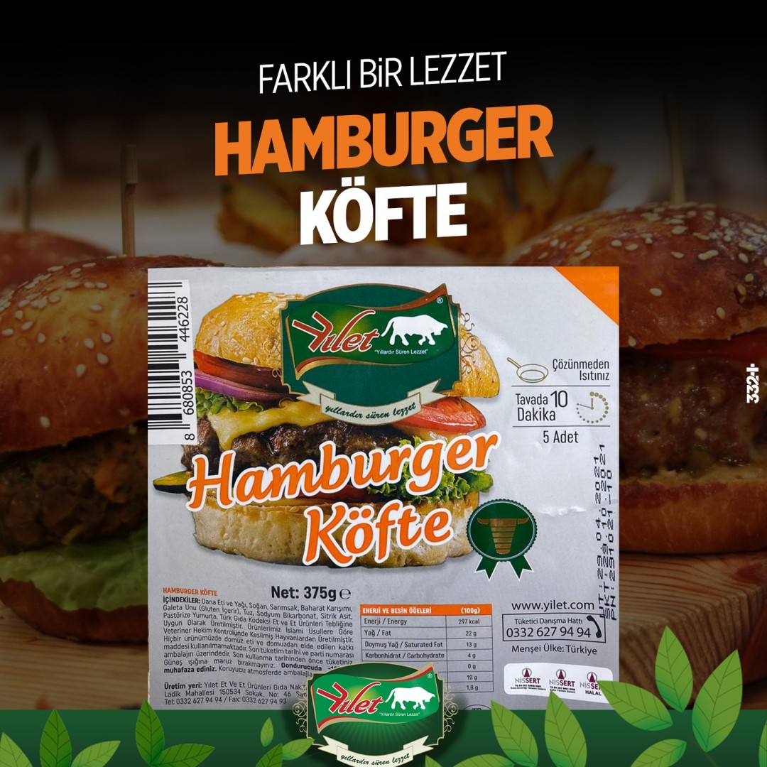 Yılet Hamburger Köfte - Dondurulmuş (375g)